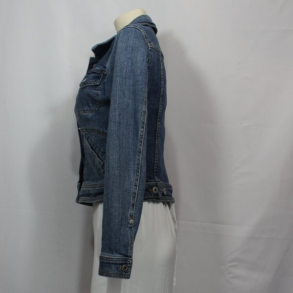 Anthropology Pilcro and the Letterpress Farrah Denim Blue Jacket Small - Picture 3 of 7